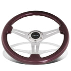 NRG 35cm Chrome 2" Deep Dish 3-Spoke Steering Wheel for Universal Fit (N/A)
