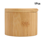 Salt Cellar with Magnetic Lid and Scoop Tool for Kitchen Use
