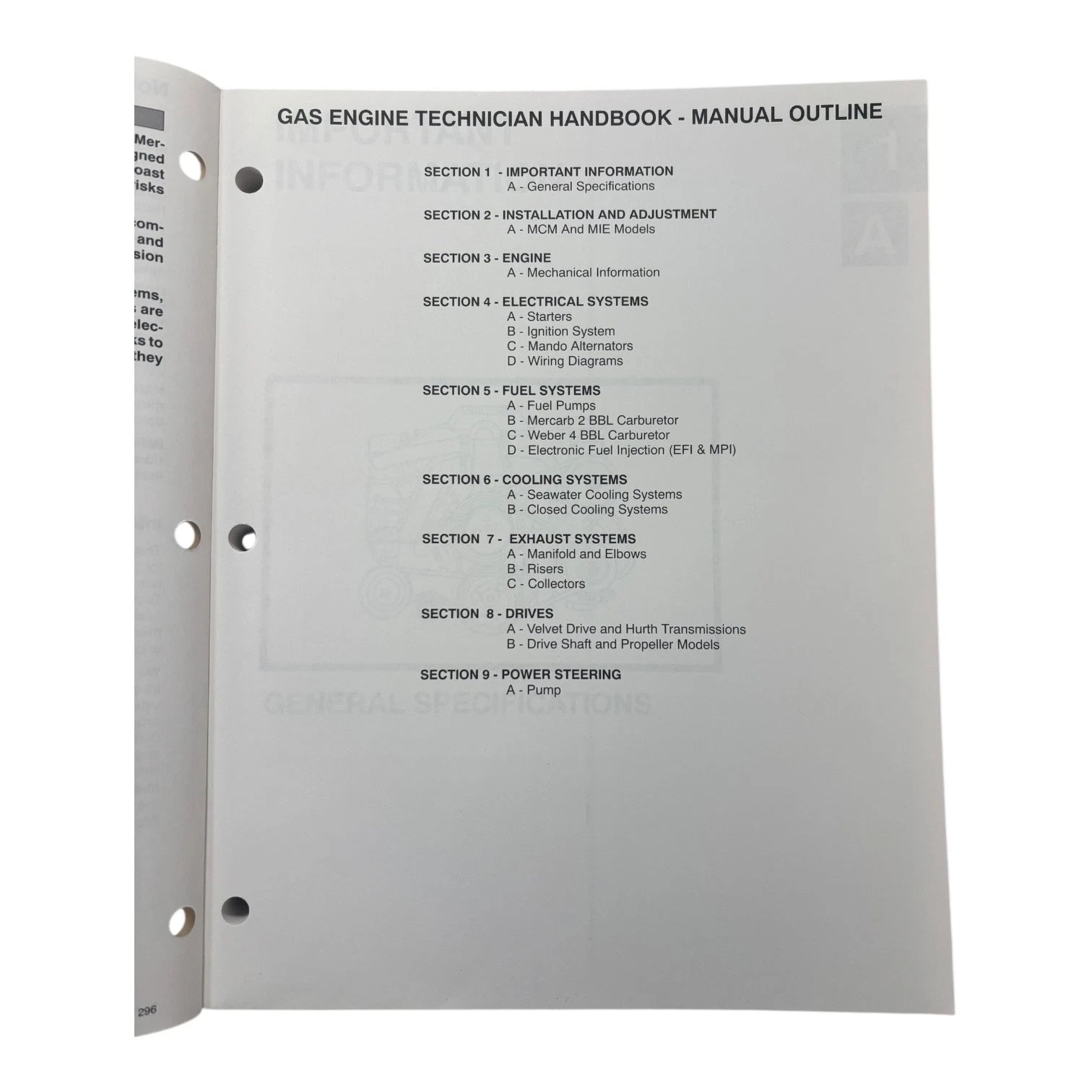 MerCruiser Technicians Handbook for Gasoline Engines (1996) 90-806535960