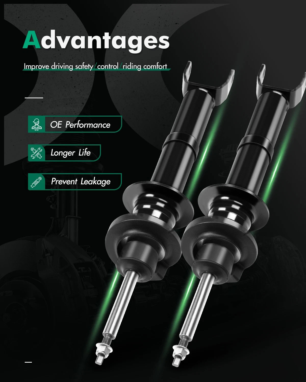 Front Pair Shocks Struts for Dodge Ram 1500 (2009–2019)
