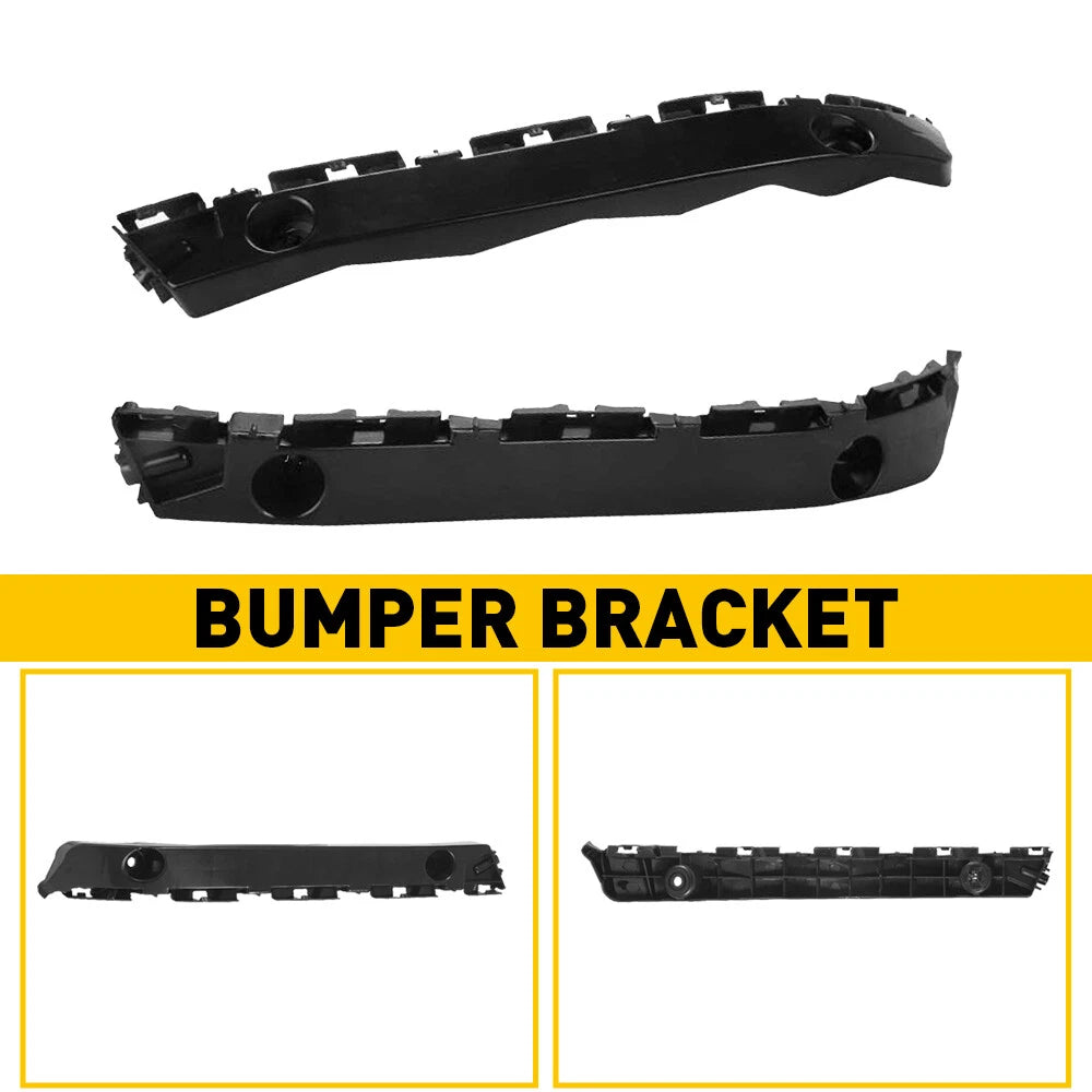 Set of 2 Black Front Bumper Brackets for Toyota Sienna (2011–2020)