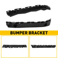 Set of 2 Black Front Bumper Brackets for Toyota Sienna (2011–2020)