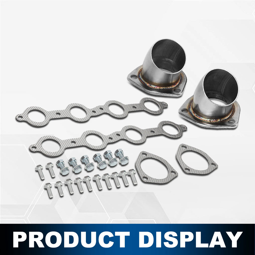 Pair Exhaust Header for Chevy Small Block LS1 LSX (1923–1949)