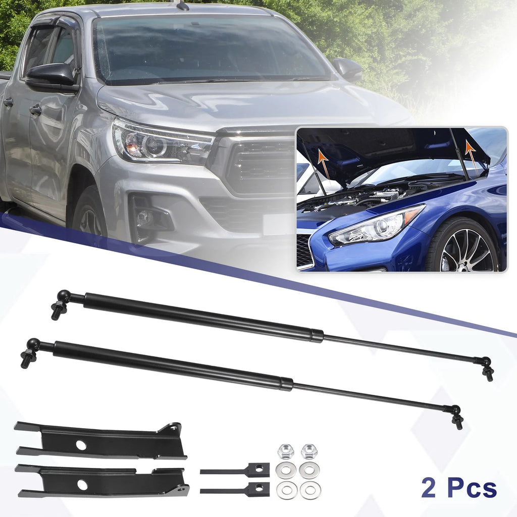 2 Pcs Front Hood Lift Supports Struts for Toyota Hilux SR5 (2015–2019)