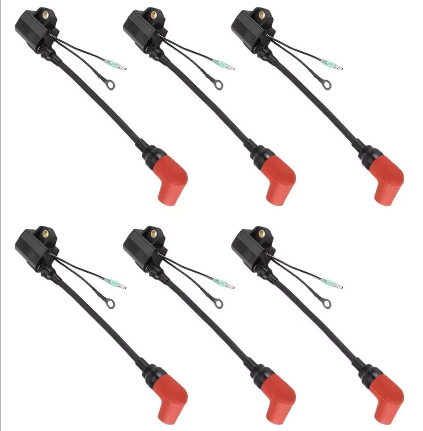 Set of 6 Ignition Coils for Yamaha 100HP 150HP 175HP 200HP 225HP