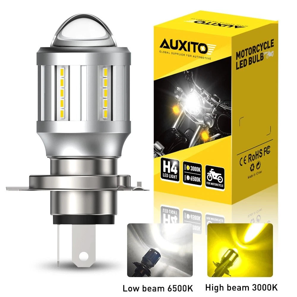 Auxito H4 9003 LED Headlight Bulb for Motorcycle (All-in-1)