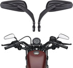 Black Rearview Mirrors for Harley Touring, Glide, Softail, Dyna
