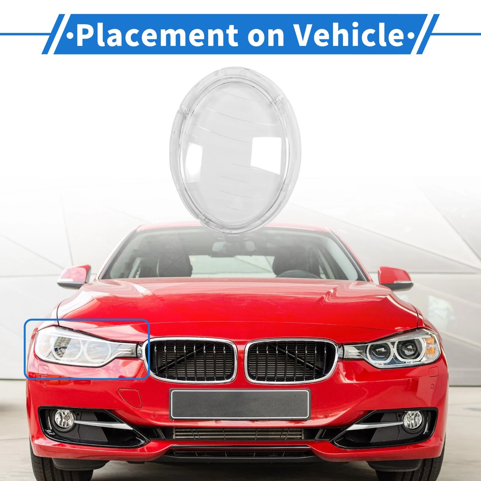 1pc Headlight Lens Cover for BMW Mini Cooper (2002–2008) No. 63127198732