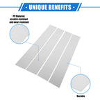4 x Pillar Door Window Trim Covers for Dodge Ram 1500 (2009-2010) Silver Tone