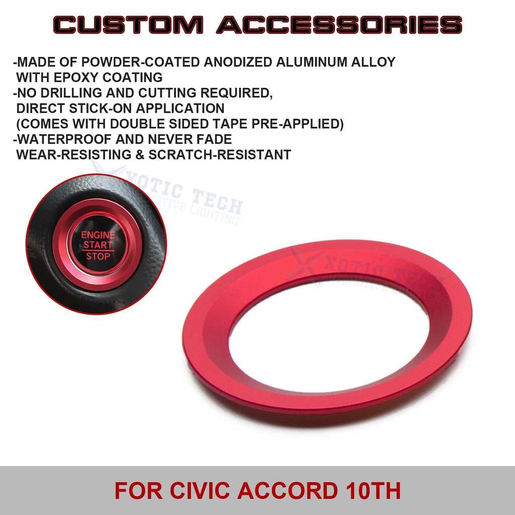 Engine Start Push Button Ring Cover for Honda Civic/Accord (2016-2022)