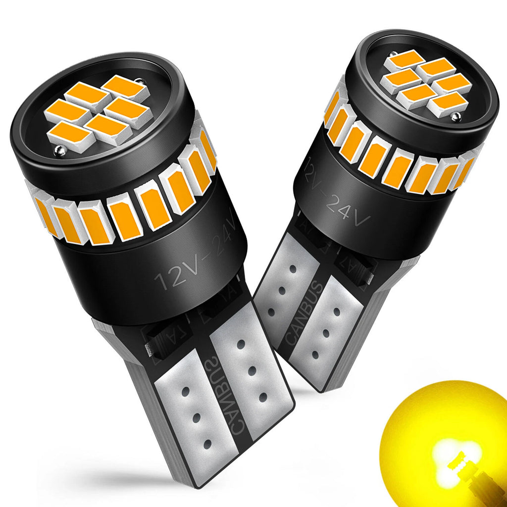 AUXITO T10 168 192 194 2825 Amber LED Bulbs for Front Turn Signal (2010–2023)