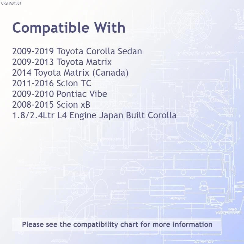 Replacement A/C Condenser Repair Part for Toyota Corolla Sedan (2009–2019)