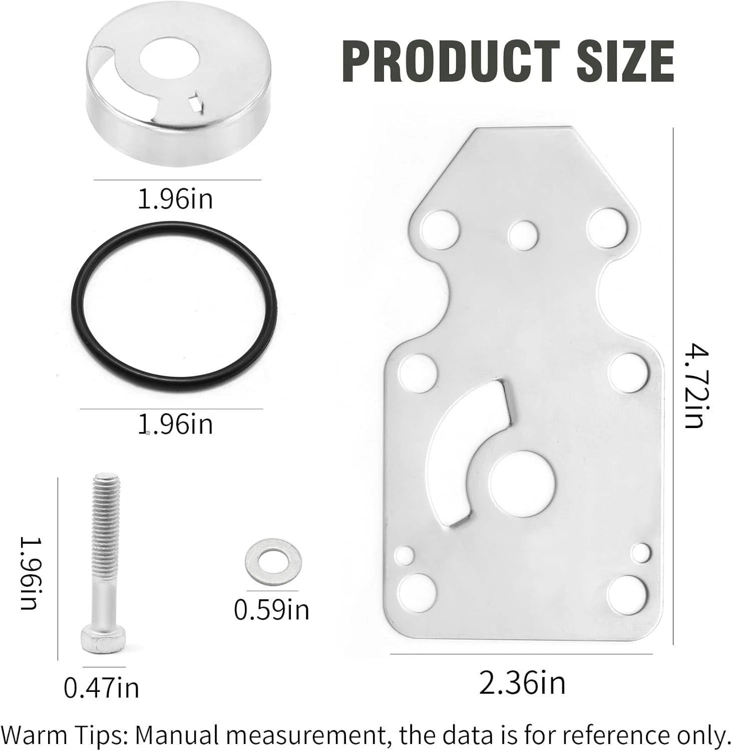 Water Pump Service Kit 69G-W0078-02 for Yamaha T8 T9.9 HP (2-S)