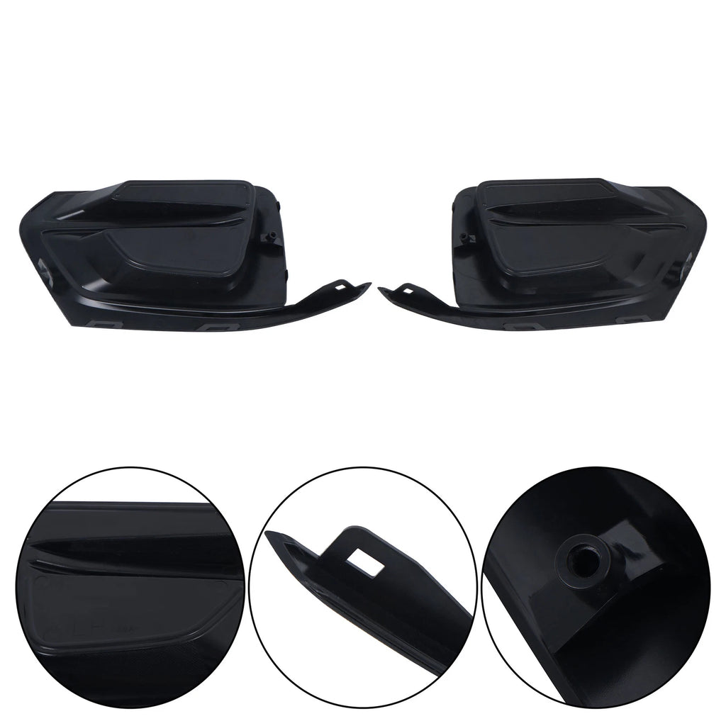 Fog Lamp Cover Pair for Chevrolet Traverse (2018–2021) Black Bezel