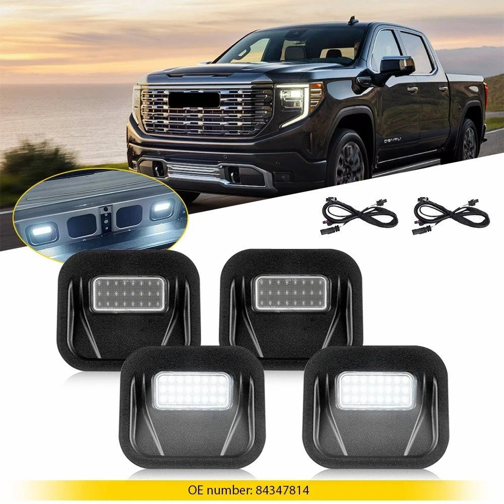 4X MultiPro Tailgate Step Light Kit for GMC Sierra (2019–2025) 84347814 H