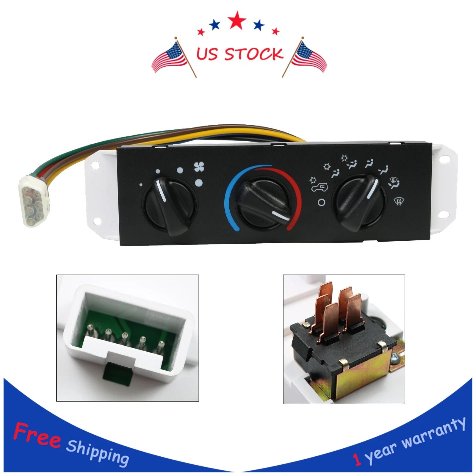 A/C & Heater Control with Blower Motor Switch for Jeep Wrangler TJ (1999–2004)