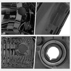 Set of 2 Clear Corner Smoked Headlight Lamps for Chevy Silverado/Avalanche (2003–2006)