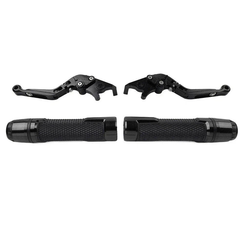 Black Folding Brake Clutch Lever Grip Set for Yamaha FZ MT 07 09 (2014-2020)