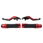 Red Extendable Brake Clutch Levers Set for Suzuki GSXR150 (2017–2023)