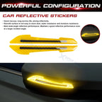 Reflective Safety Side Mirror Cap Film Stickers for Universal Fit (2X)