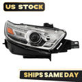 Halogen Headlight for Ford Taurus (2013–2014) HIR2 Bulb Right Chrome Bezel