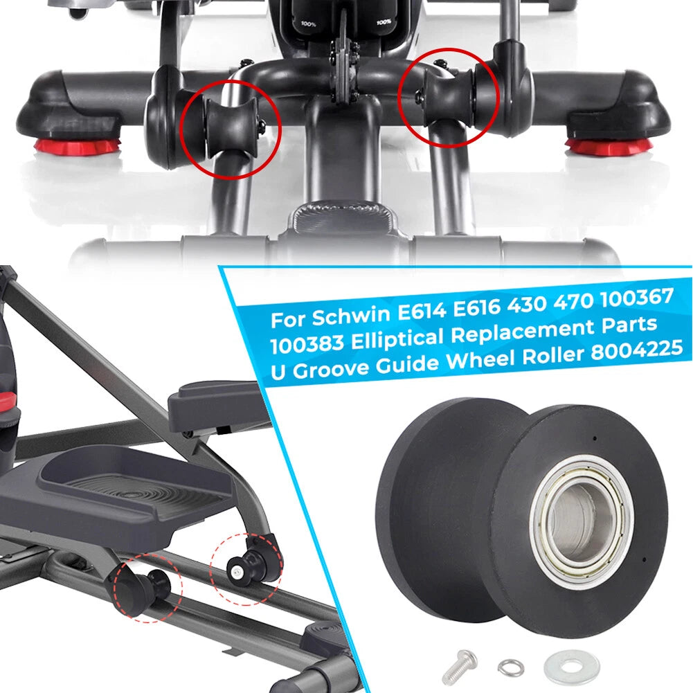 2X Wheel Roller 8004225 for Schwinn Nautilus E614 E616 430 470 (2010–2020)