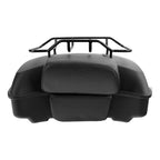 Matte Black Chopped Trunk Backrest Luggage Rack for Harley Road Glide (2014–2026)