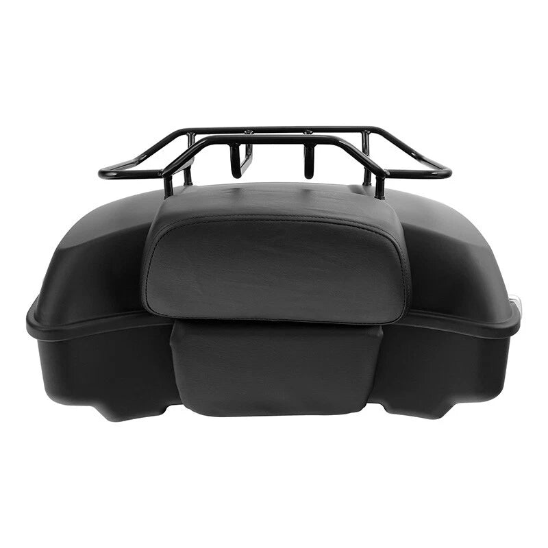 Matte Black Chopped Trunk Backrest Luggage Rack for Harley Road Glide (2014–2026)