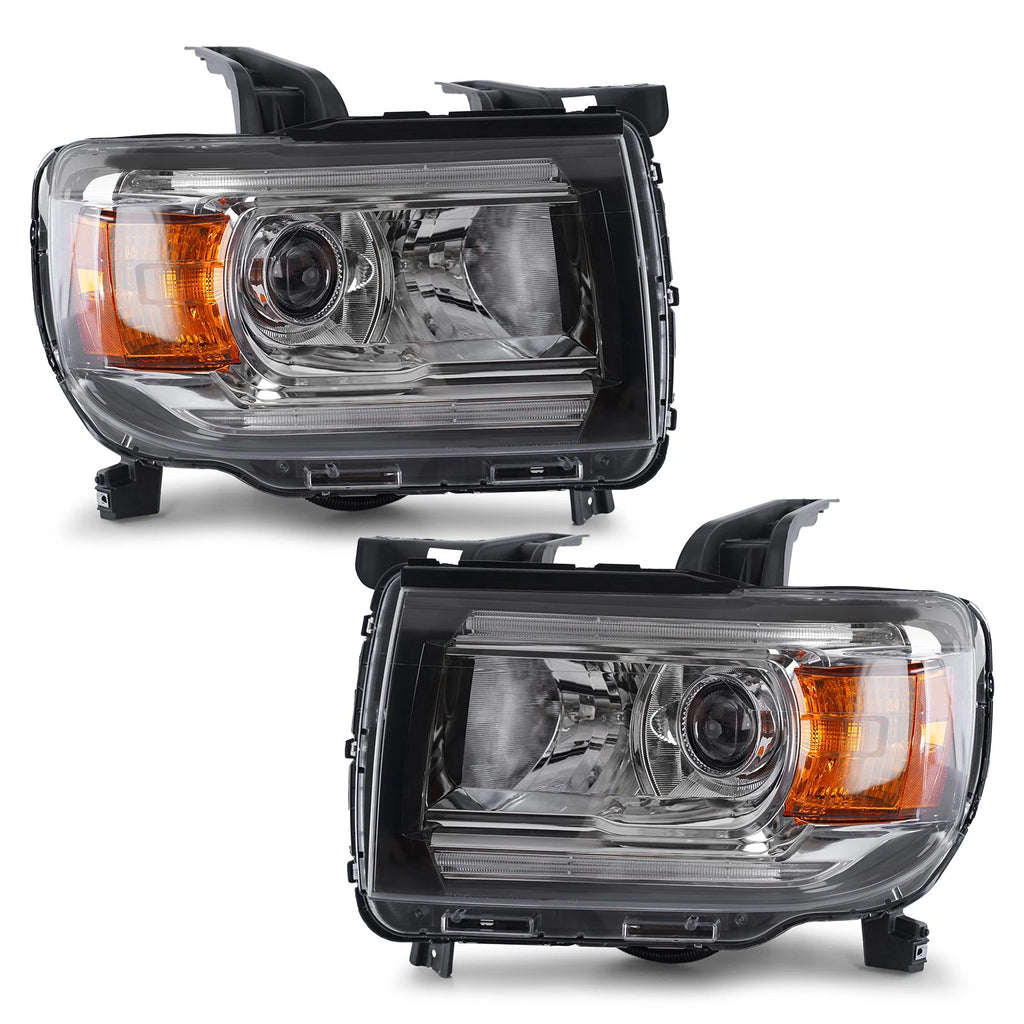 Halogen Headlight Set for GMC Canyon (2015–2022) W/ LED DRL Projector