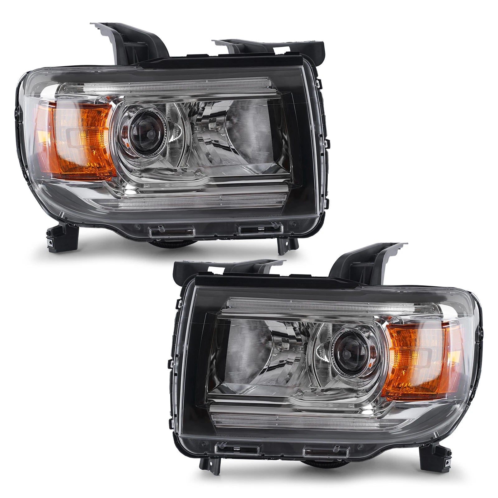 Halogen Headlight Set for GMC Canyon (2015–2022) W/ LED DRL Projector