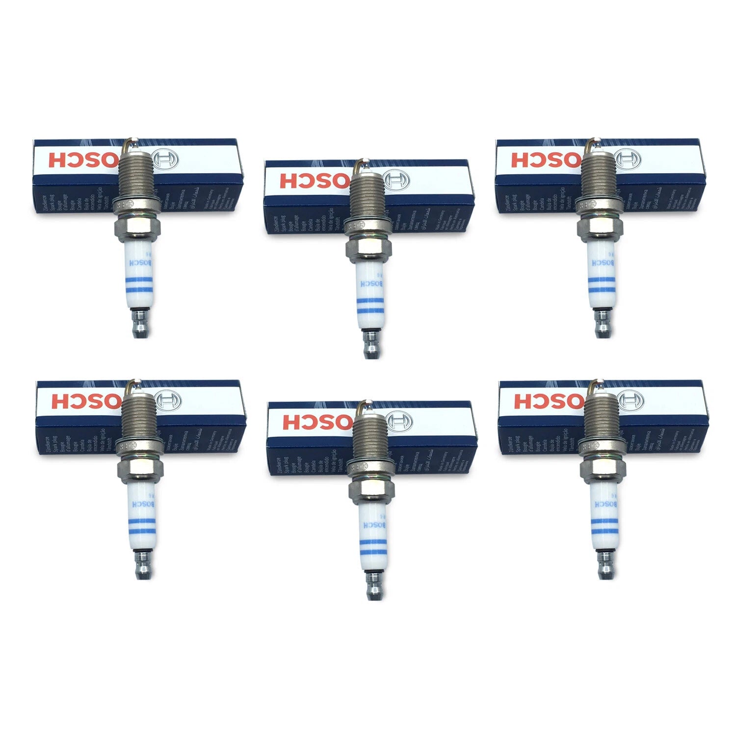 Set of 6 Spark Plugs Bosch for Audi A4 A5 A6 Q5 S5 3.0 3.2L (2005–2016)