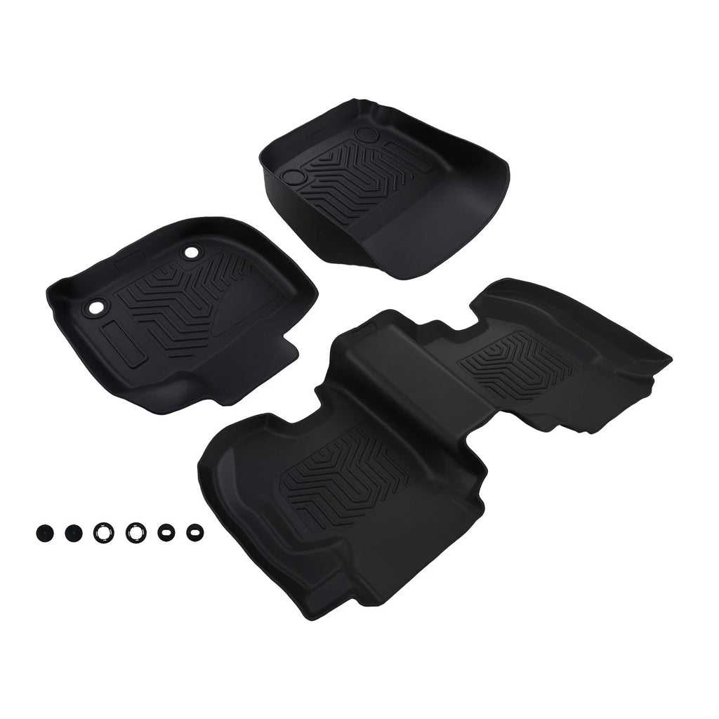 All Weather TPE Carpet Floor Mats for Honda (2015–2020) Black Anti-Slip Waterproof