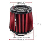 3" Cold Air Intake Cone Replacement Filter for RED