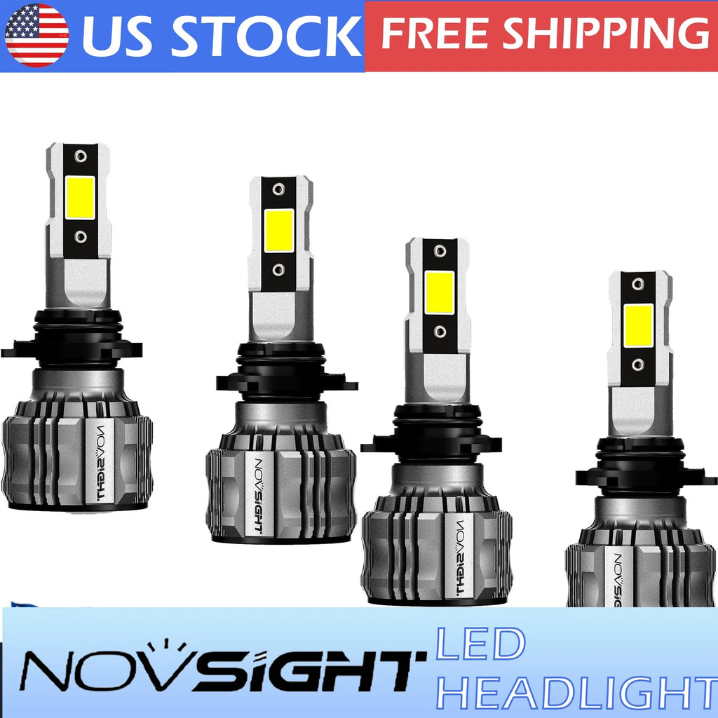 Set of 4 9005 HB3 LED Headlight Bulbs for Toyota RAV4 (2013–2015)