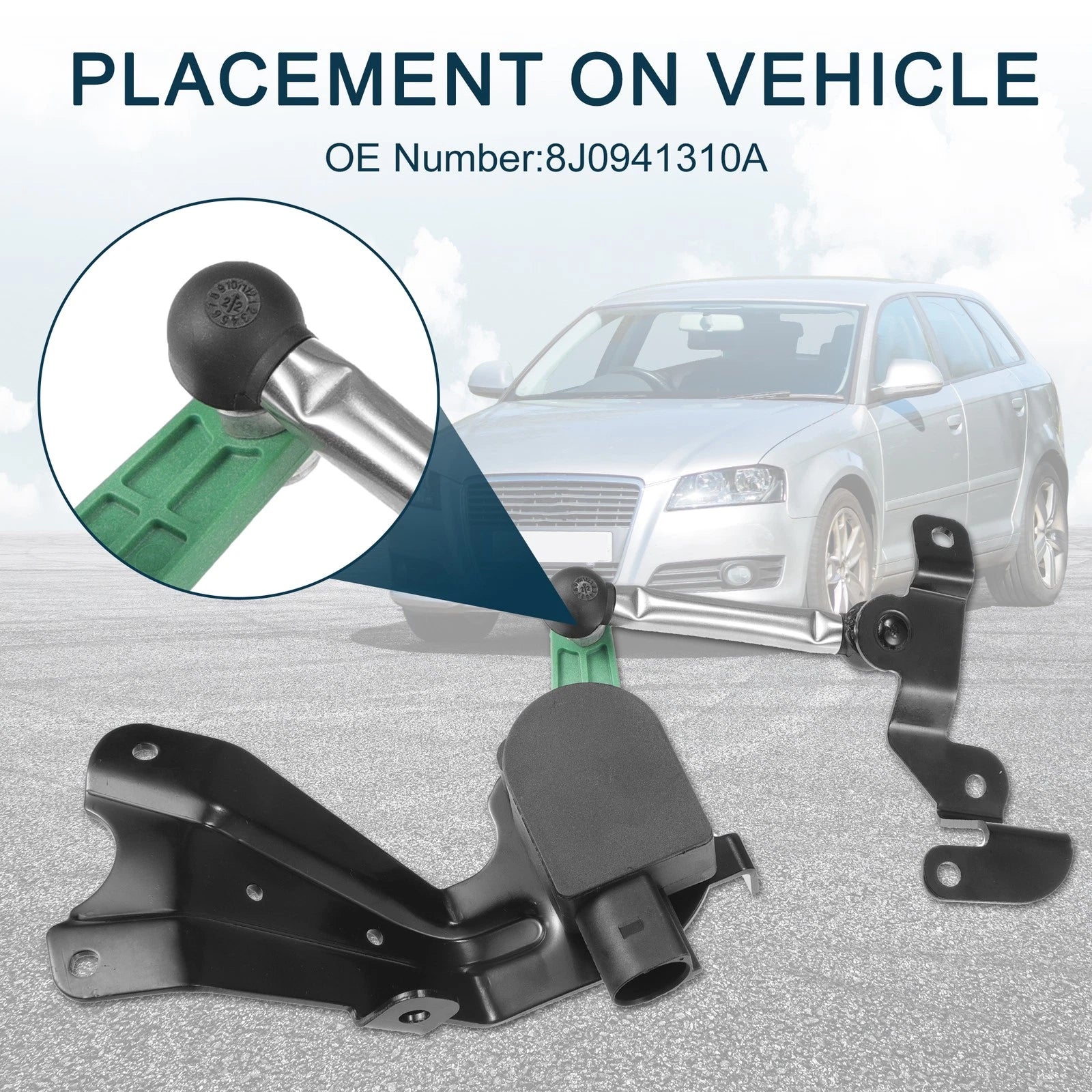 Air Suspension Ride Height Level Sensor for Audi A3 (2006–2013) No. 8J0941310A