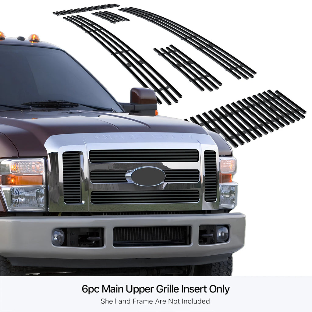 Stainless Black Billet Grille Insert for Ford F-250/550 SD (2008-2010)