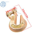 6 Pack Clevis Slip Hook 5/16" with Latch, G70 Steel, 18800lbs Breaking Strength