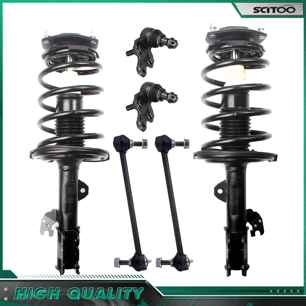 Front Strut Assemblies & Sway Bar for Toyota Camry Solara Lexus ES330 (2004–2006)