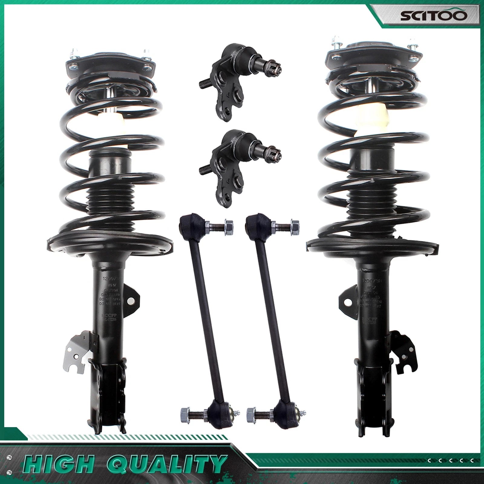 Front Strut Assemblies & Sway Bar for Toyota Camry Solara Lexus ES330 (2004–2006)