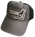 Mack Semi Truck Adjustable Winter Cap Hat - Black Gray Patch