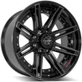 22" Gloss Black Wheel w/Brushed Face for 2000-05 Ford Excursion - RVO3193