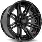 22" Gloss Black Wheel w/Brushed Face for 2000-05 Ford Excursion - RVO3193
