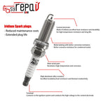 Set of 4 Iridium Spark Plugs for Subaru Forester (2014) SILZKAR7B11