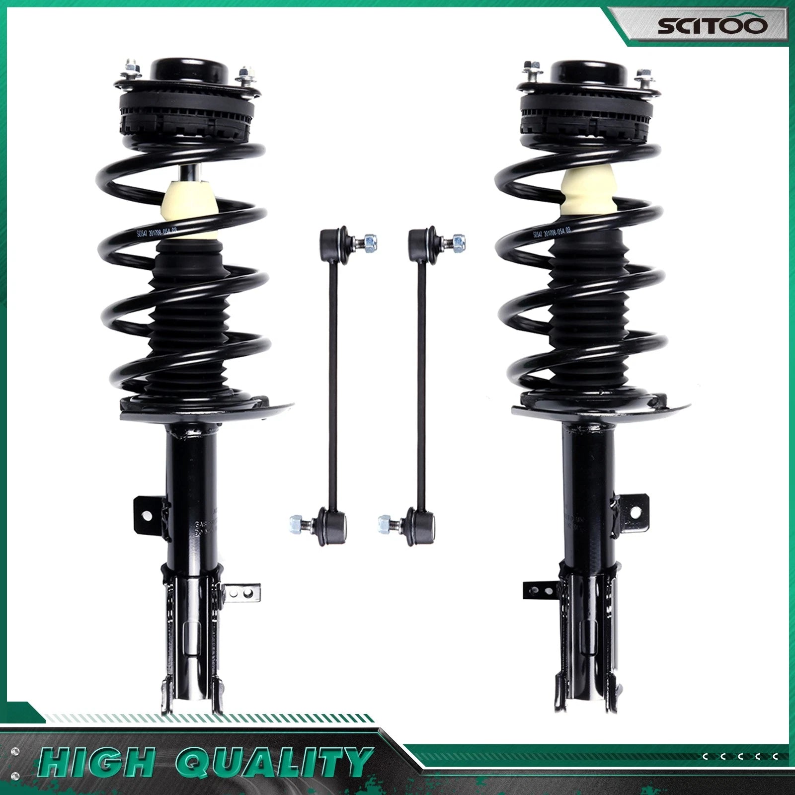 Front Complete Struts & Sway Bar End Link for Chrysler 200 Dodge Avenger (2007–2014)