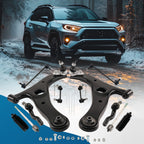 14PC Front Lower Control Arm Ball Joint Tie Rod Kit for Toyota RAV4 (2001–2005)