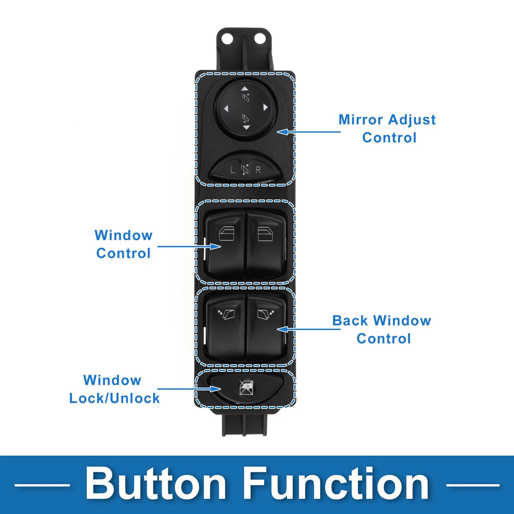 Power Window Switch for Mercedes-Benz Vito W639 (2003–2013) No.A6395451313