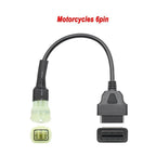 6 Pin to 16 Pin OBD2 Cable for Motorcycle (Code Reader, Monitor Tools)