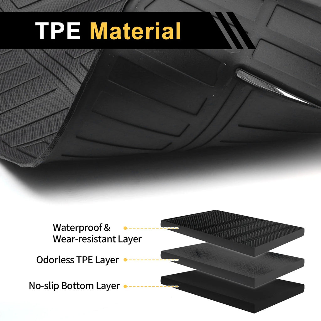 Cargo Liner Rear Trunk Mat for Chevrolet Bolt EV (2017–2021) Rectangular Grid