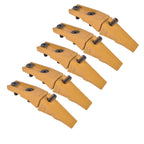 5X Bucket Teeth Assembly 6737322Y for Bobcat Skid Steer (Bolt-On, Flush Mount)