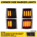 Set of 4 LED Smoked Corner Marker Side Lights for Chevy C/K 1500 2500 3500 (1994–1999)